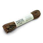 80 inch-boot shoe lace-flat waxed cotton-brown-metal tips-Moeda Supply Company